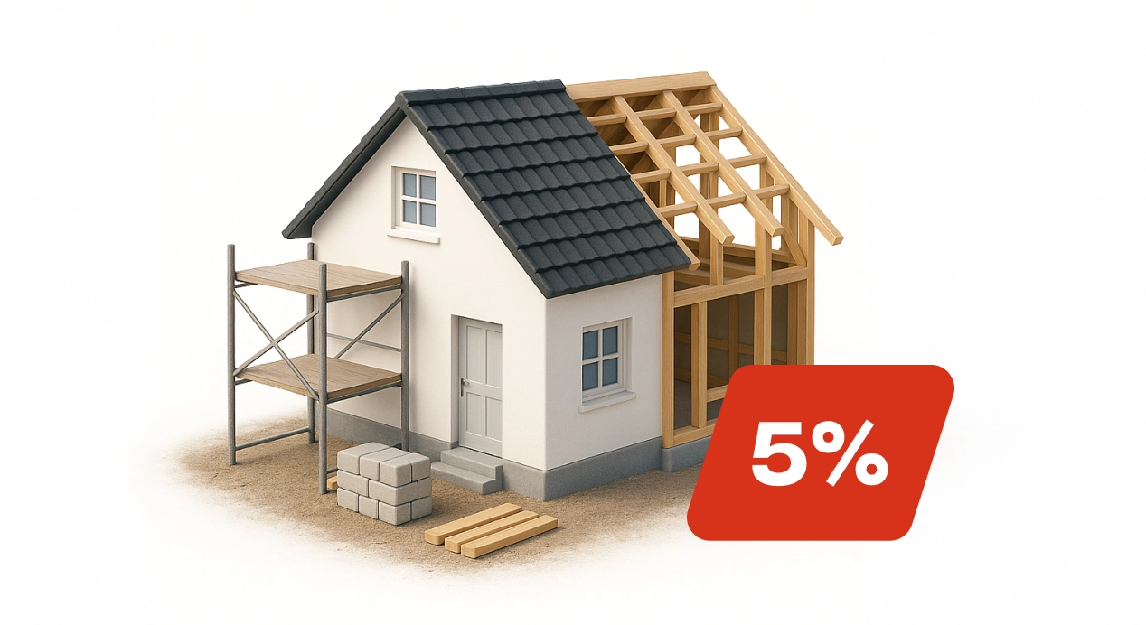 5 % Extra-Rabatt für dein Bauprojekt