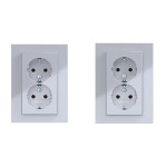 Hager A.8 Steckdosen titan metallic / titan lackiert