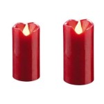 Hellum – LED-Kerzen – Stumpenkerzen – Produktfarbe: Rot