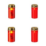 Hellum – LED-Kerzen – Grablichter – Produktfarbe: Rot
