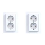 Hager A.8 Steckdosen lichtweiß / weiß glänzend