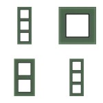 Hager A.8 Rahmen Glas forest glass Milchglas