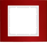 Berker 10113022 Rahmen 1-fach B.3 Alu rot/polarweiß 
