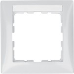 Berker 10118919 Rahmen mit Beschriftungsfeld 1-fach S.1 polarweiß glänzend 