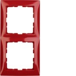 Berker 10128962 Rahmen 2-fach S.1 rot glänzend 