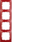 Berker 10148962 Rahmen 4-fach S.1 rot glänzend 