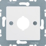 Berker 143109 Zentralplatte für Melde- und Befehlsgerät Ø 18,8 mm polarweiß glänzend 