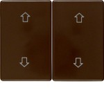 Berker 14350301 Wippe 2-fach mit Aufdruck Symbol Pfeile Arsys braun glänzend 