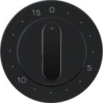 Berker 16322045 Zentralstück mit Regulierknopf für mechanische Zeitschaltuhr R.1/R.3 schwarz glänzend 