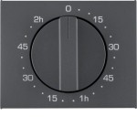 Berker 16357106 Zentralstück mit Regulierknopf für mechanische Zeitschaltuhr K.1 anthrazit matt 