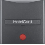 Berker 16401606 Hotelcard-Schaltaufsatz mit Aufdruck und roter Linse S.1/B.3/B.7 anthrazit matt 