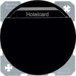 Berker 16402045 Relais-Schalter mit Zentralstück für Hotelcard R.1/R.3 schwarz glänzend 
