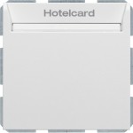 Berker 16409909 Relais-Schalter mit Zentralstück für Hotelcard Berker S.1/B.3/B.7 polarweiß matt 