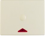 Berker 16410002 Hotelcard-Schaltaufsatz mit Aufdruck und roter Linse Arsys cremeweiß glänzend 
