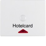 Berker 16410069 Hotelcard-Schaltaufsatz mit Aufdruck und roter Linse Arsys polarweiß glänzend 