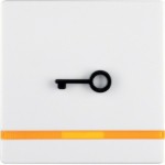 Berker 16516069 Wippe mit oranger Linse und abtastbarem Symbol Tür Q.1/Q.3 polarweiß samt 