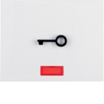 Berker 16517309 Wippe mit roter Linse und abtastbarem Symbol Tür K.1 polarweiß glänzend 