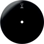 Berker 16742045 Zentralstück mit Druckknopf für Zeit-Relais-Schalteinsatz R.1/R.3 schwarz glänzend 