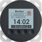 Berker 20462045 Temperaturregler Zeitgesteuert R.x Serie 1930 schwarz glänzend 