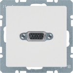 Berker 3315416089 VGA Steckdose mit Schraub-Liftklemmen Q.1/Q.3 polarweiß samt 