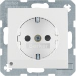 Berker 41091909 Schuko-Steckdose mit LED-Orientierungslicht S.1/B.3/B.7 polarweiß matt 
