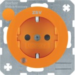 Berker 41102007 Schuko-Steckdose mit Kontroll-LED und erhöhter Berührungsschutz R.1/R.3 orange glänzend 
