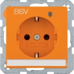 Berker 41106024 Schuko-Steckdose Aufdruck BSV Beschriftungsfeld beleuchtet Q.1/Q.3/Q.7/Q.9 orange samt 