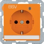 Berker 41106024 Schuko-Steckdose Aufdruck BSV Beschriftungsfeld beleuchtet Q.1/Q.3/Q.7/Q.9 orange samt 