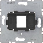 Berker 454201 Tragplatte mit schwarzer Aufnahme 1-fach für Modular Jacks Modul-Einsätze 