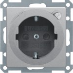 Berker 47086084 Schuko-Steckdose mit FI-Schutzschalter und erhöhter Berührungsschutz Q.1/Q.3 alu samt lackiert 