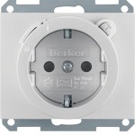 Berker 47087003 Schuko-Steckdose mit FI-Schutzschalter mit erhöhter Berührungsschutz K.5 Alu 