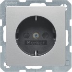 Berker 47236084 Schuko-Steckdose mit erhöhter Berührungsschutz Q.1/Q.3 alu samt lackiert 