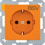 Berker 47431917 Schuko-Steckdose Aufdruck BSV S.1/B.3/B.7 matt orange 