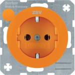 Berker 47432007 Schuko-Steckdose mit Aufdruck R.1/R.3 orange glänzend 