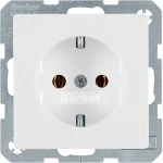 Berker 47436089 Schuko-Steckdose Q.1/Q.3 polarweiß samt 