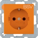 Berker 47438917 Schuko-Steckdose Aufdruck BSV S.1/B.3/B.7 glänzend orange 