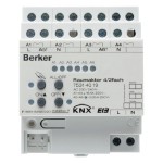 Berker 75314019 Raumaktor 4/2-fach 16A Schließer Hand Status REG KNX lichtgrau 