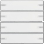 Berker 80144321 Tastsensor 4-fach Komfort mit Beschriftungsfeld KNX Q.1/Q.3/Q.7/Q.9 alu samt lackiert 