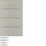 Berker 80164773 Tastsensor 4-fach Komfort mit Beschriftungsfeld KNX K.5 edelstahl matt lackiert 