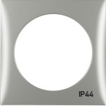 Berker 918272568 Rahmen mit Aufdruck 'IP44' Integro Flow chrom matt lackiert 
