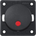 Berker 937622535 Kontroll-Ausschalter 2-polig 12V rote Linse Kontroll-LED Integro Flow/Pure anthrazit matt 