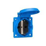 ABL 1661050 Einbausteckdose blau IP54 Schraubanschluss 