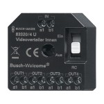 Busch-Jaeger 83320/4 U Aktiv Videoverteiler Innen UP 4-fach zur Montage in einer Unterputzdose 2CKA008300A0508 