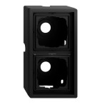 Gira 0062174 AP-Gehäuse 2f + Rahmen F100 Schwarz matt lackiert geeignet zur Abdeckung von Schaltern oder Steckdosen 