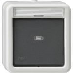 Gira 011231 Wipp-Kontrollschalter 10AX 250V mit Beschriftungsfeld Ausschalter 2-polig Grau 