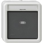 Gira 011631 Wipp-Kontrollschalter 10AX 250V mit Beschriftungsfeld Universal-Aus-Wechselschalter Grau 
