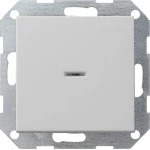 Gira 0136015 Tast-Kontrollschalter 10AX 250V mit Wippe Universal-Aus-Wechselschalter Grau matt