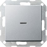Gira 013626 Tast-Kontrollschalter 10AX 250V mit Wippe Universal-Aus-Wechselschalter Farbe Alu