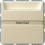 Gira 014001 Hotel-Card-Schalter 10AX 250V mit Beschriftungsfeld Wechsler 1-polig Cremeweiß glänzend 