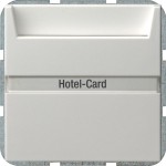 Gira 014003 Hotel-Card-Schalter 10AX 250V mit Beschriftungsfeld Wechsler 1-polig Reinweiß glänzend 